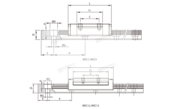 PMI重负荷型直线蜜桃视频在线观看视频MSC图纸